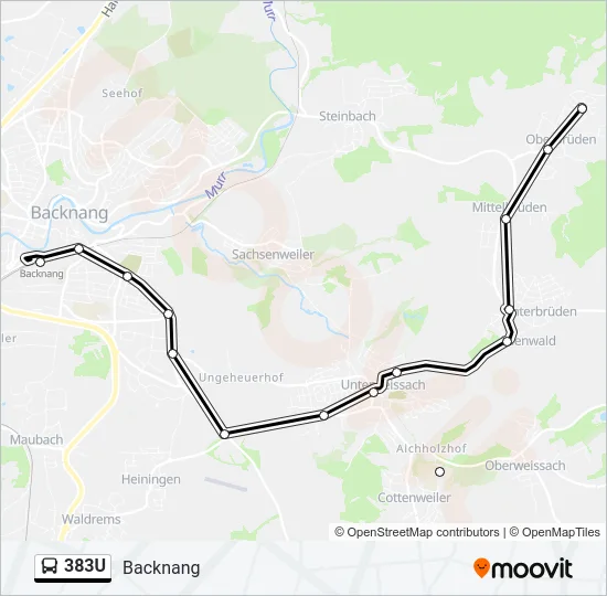 383U  Line Map