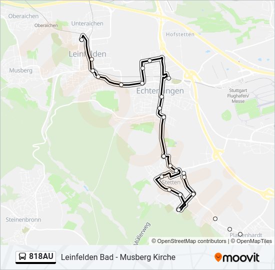  818AU: карта маршрута