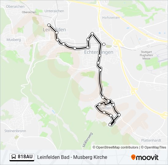  818AU: карта маршрута