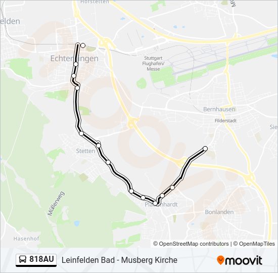  818AU: карта маршрута