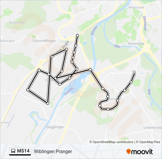 MS14 Bus Line Map