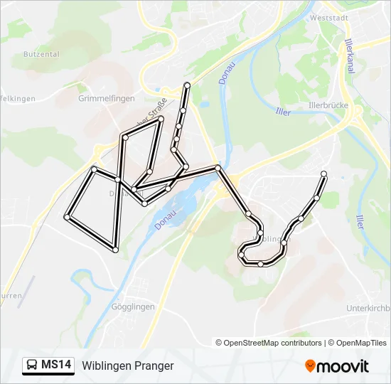 MS14 Bus Line Map