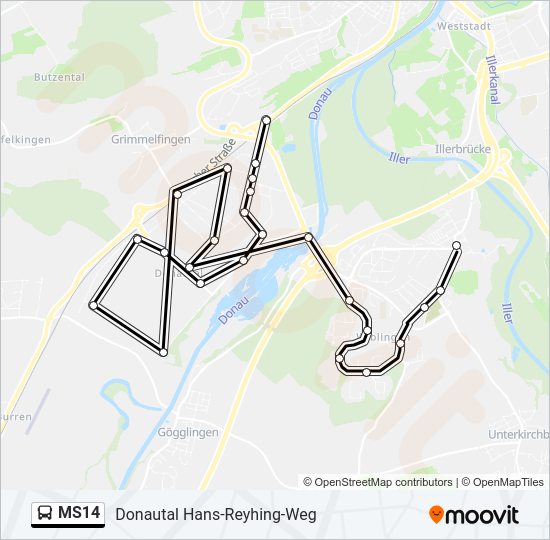 MS14 Bus Line Map