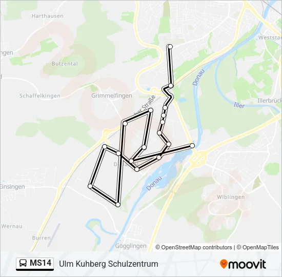 MS14 Bus Line Map