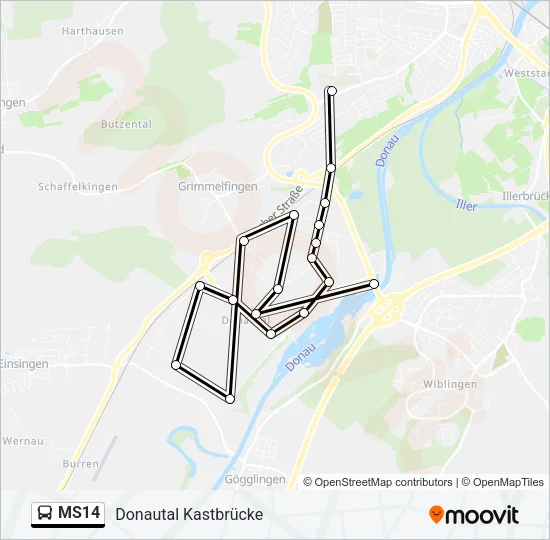 MS14 Bus Line Map