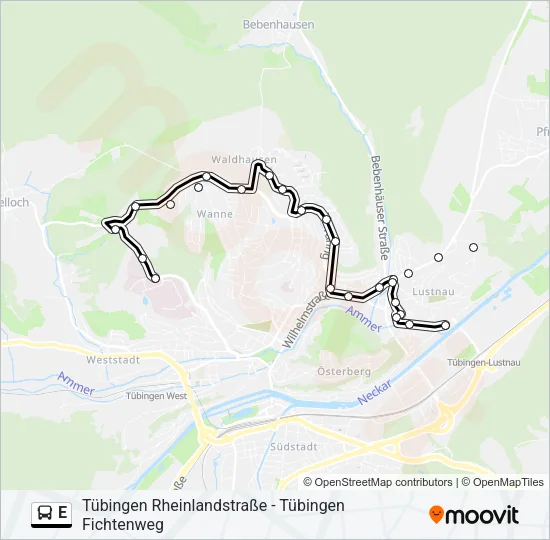 E Bus Line Map