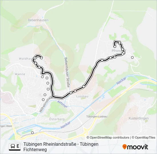 E Bus Line Map