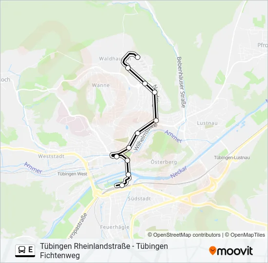 E Bus Line Map