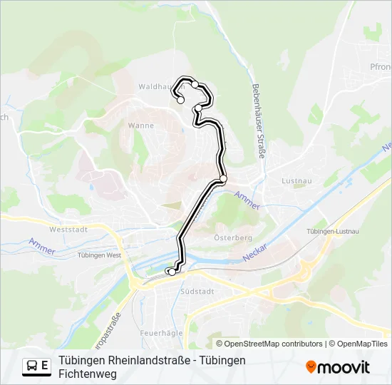 E Bus Line Map