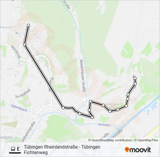 E Bus Line Map