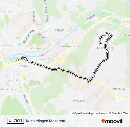 7611 Bus Line Map