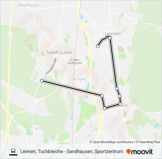 Автобус ZUSATZVERKEHR: карта маршрута