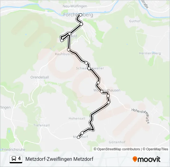 4 Bus Line Map