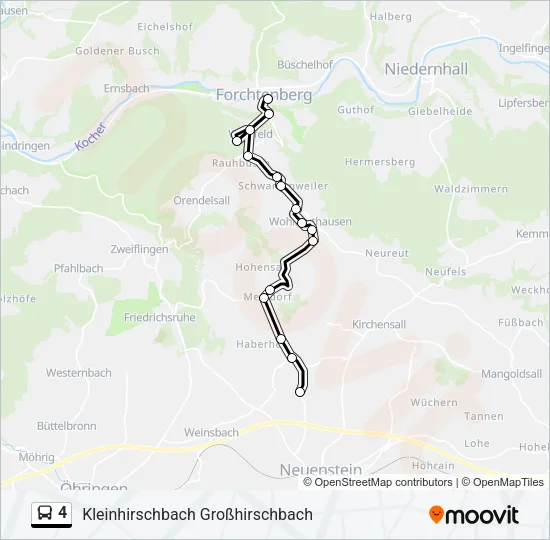 4 Bus Line Map