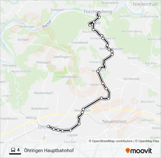4 Bus Line Map