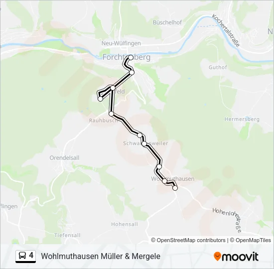 4 Bus Line Map