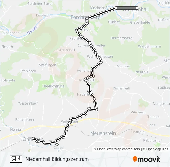 4 Bus Line Map