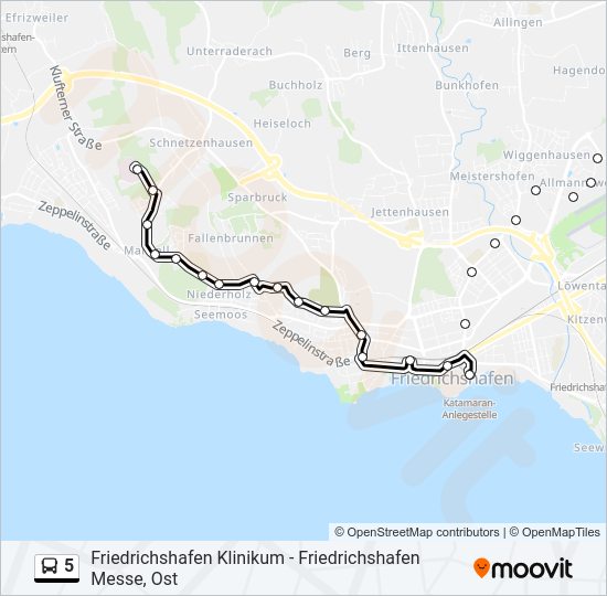 5 Bus Line Map