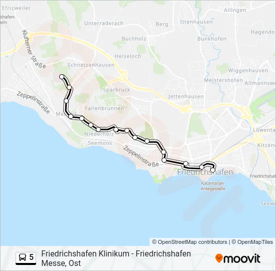 5 Bus Line Map