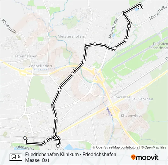 5 Bus Line Map