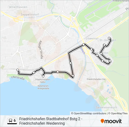 6 Bus Line Map