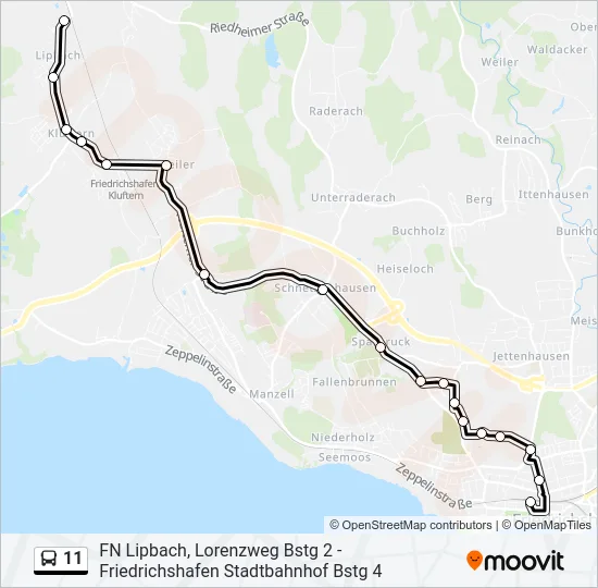 11 Bus Line Map