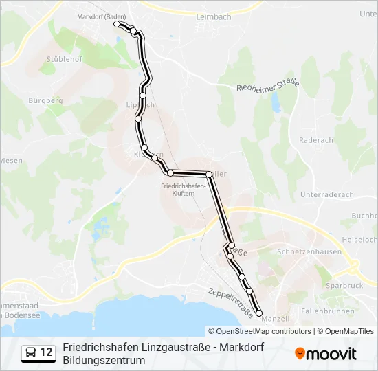 12 Bus Line Map