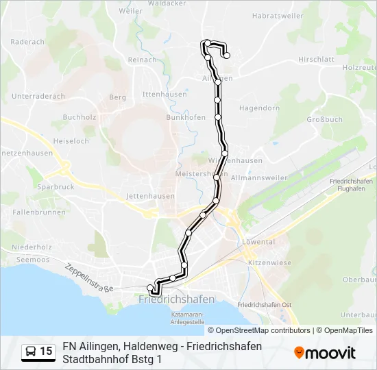 15 Bus Line Map