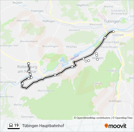 19 Bus Line Map