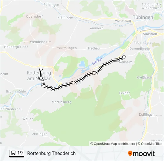 19 Bus Line Map