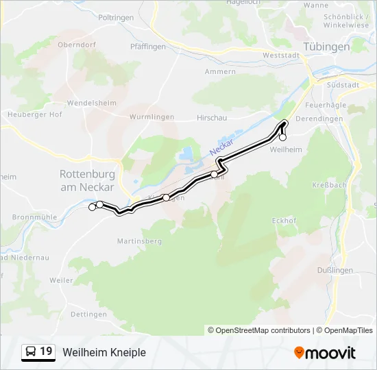 19 Bus Line Map