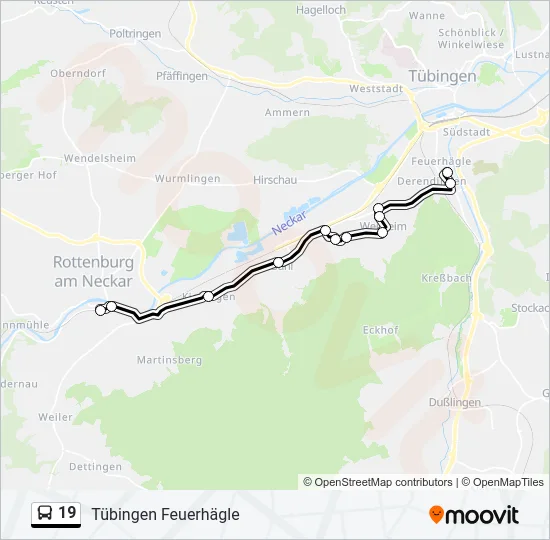 19 Bus Line Map