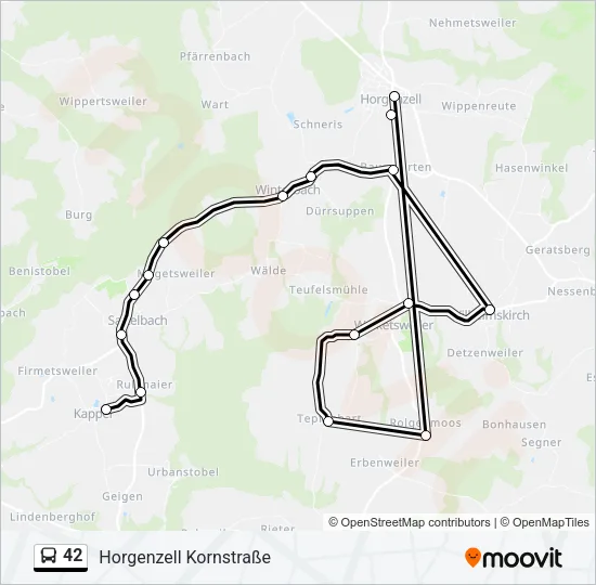 42 Bus Line Map