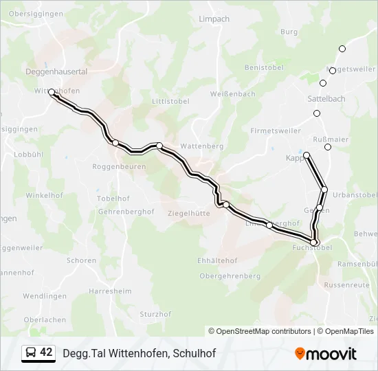 42 Bus Line Map