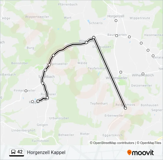 42 Bus Line Map
