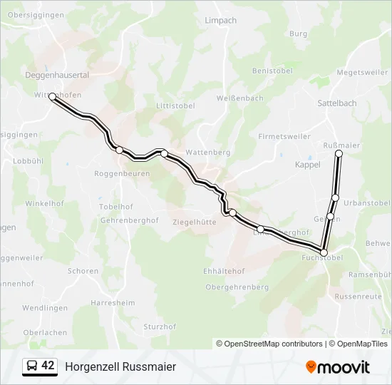 42 Bus Line Map
