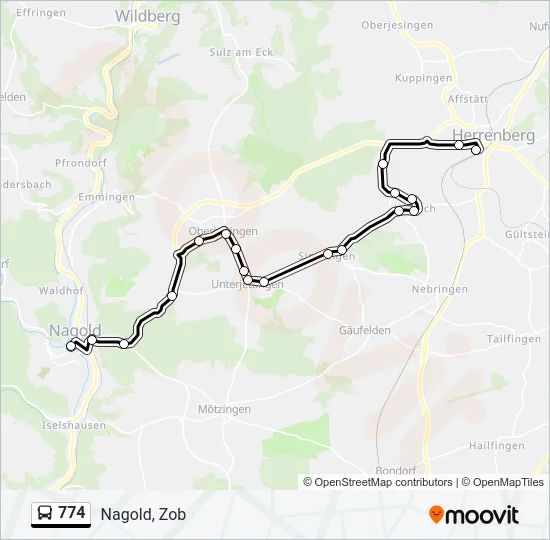774 Bus Line Map