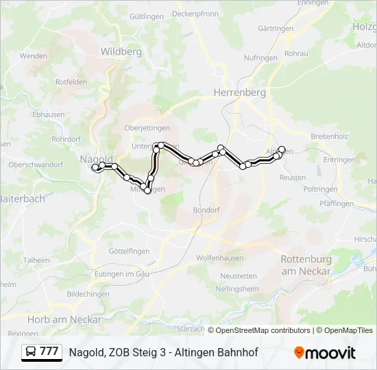 777 Bus Line Map
