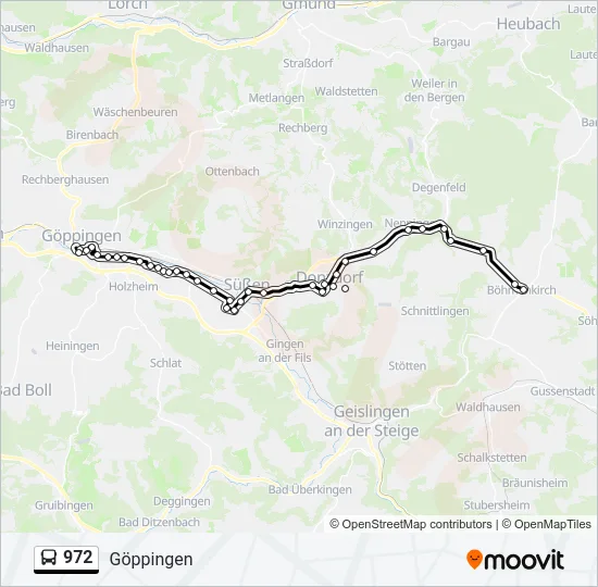 972 Bus Line Map