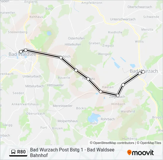 R80 Bus Line Map