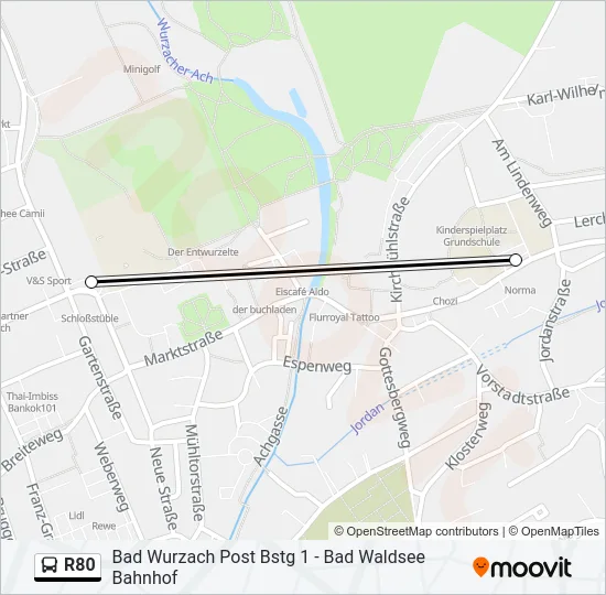 R80 Bus Line Map