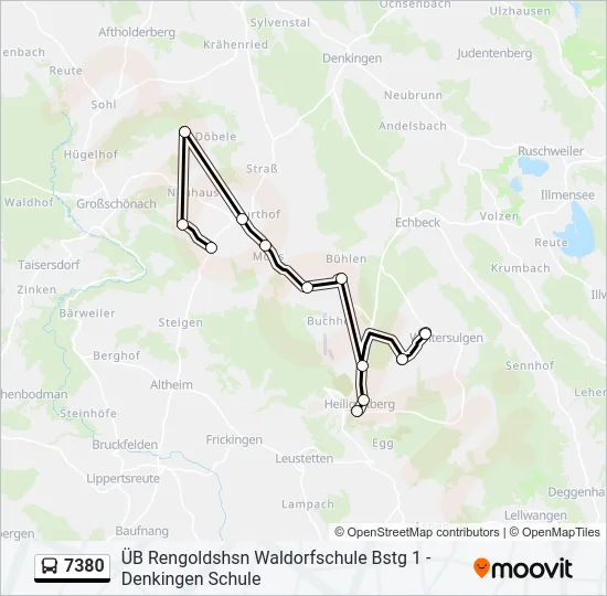 7380 Bus Line Map