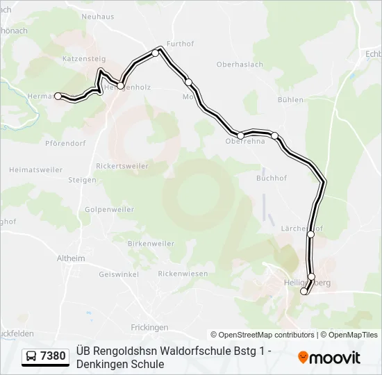 7380 Bus Line Map