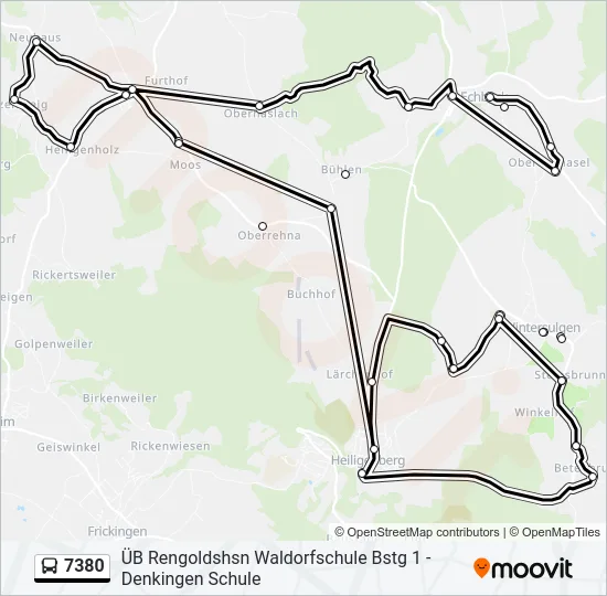 7380 Bus Line Map