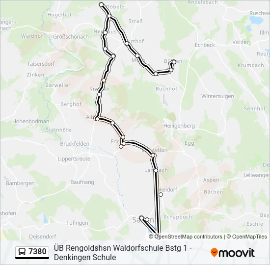 7380 Bus Line Map
