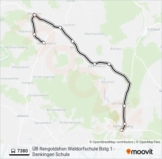 7380 Bus Line Map