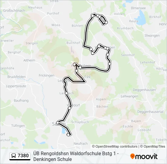 7380 Bus Line Map