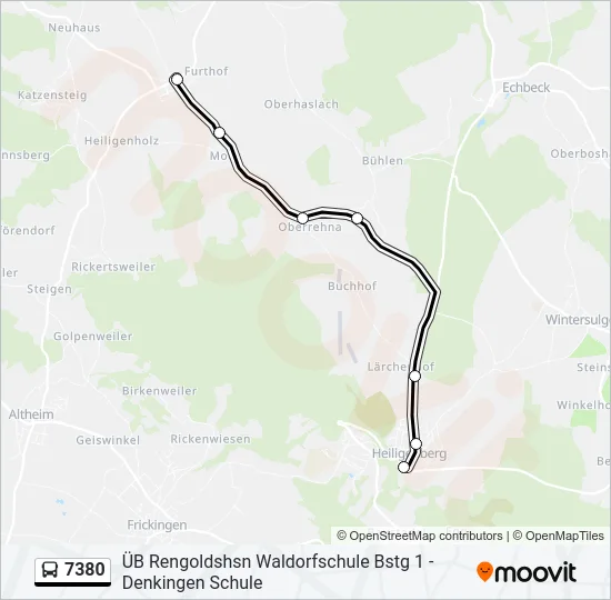 7380 Bus Line Map