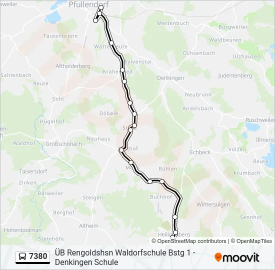 7380 Bus Line Map