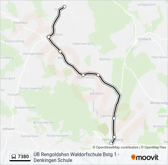 7380 Bus Line Map